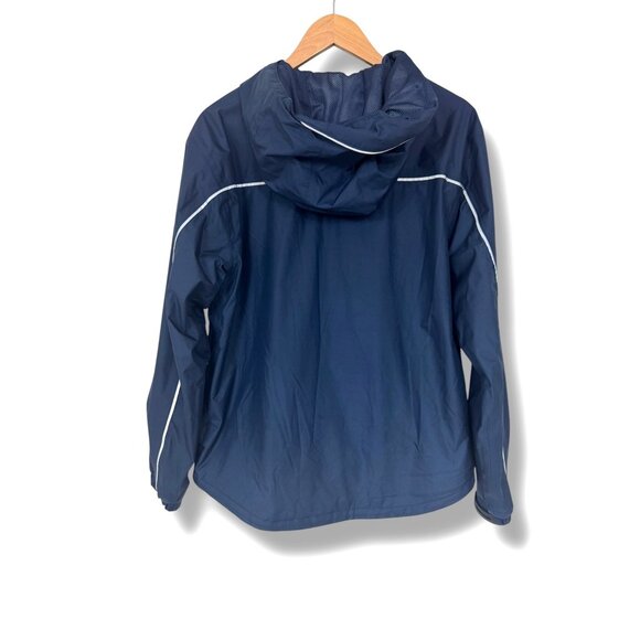 Vineyard Vines Rain Jacket Women S Stow Go Windbreaker Hoodie Navy Blue Pockets - Picture 4 of 12